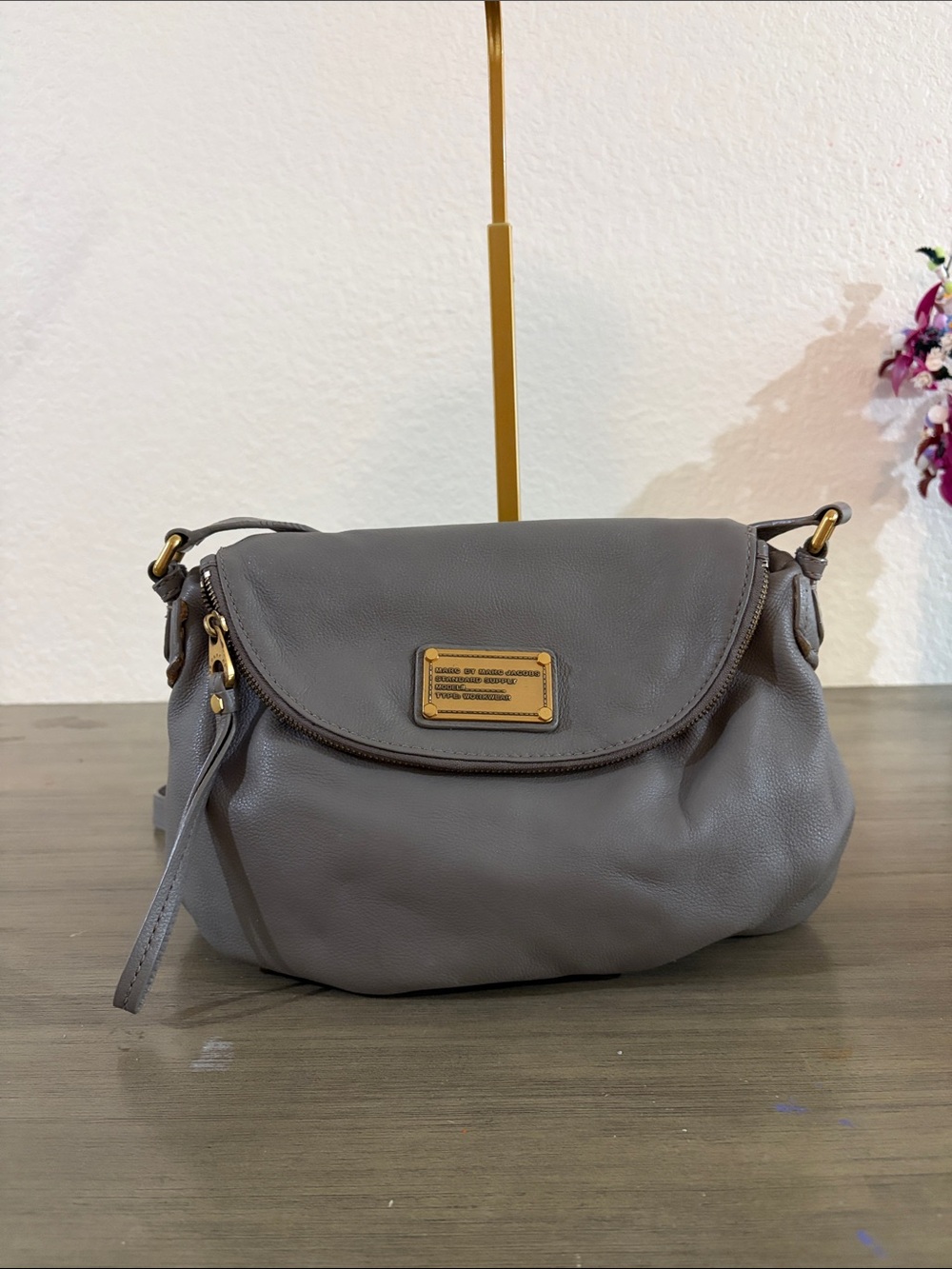 MARC by Marc Jacobs Classic Q Natasha leather women's crossbody bag - GREY